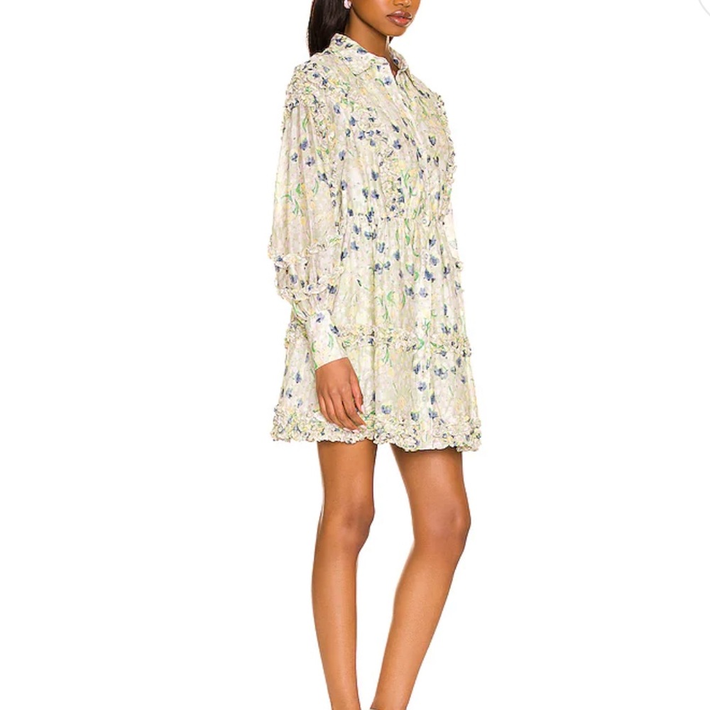 *Last Chance* Elliatt Kendari Long Sleeve Babydoll Dress Multi 🤍 - Picture 3 of 8